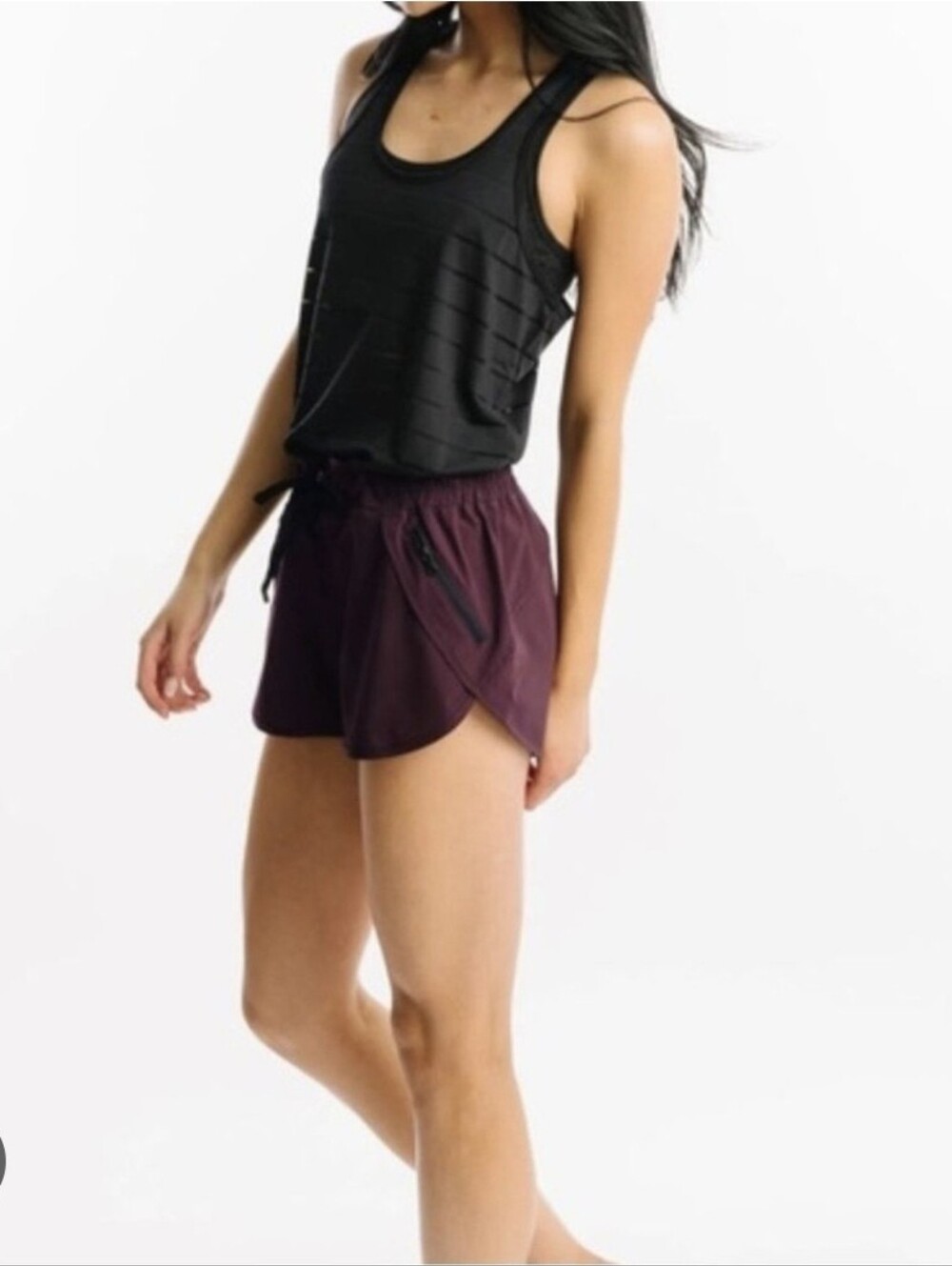 NWT Zyia ACTIVE Plum Fierece Zipper Pocket Shorts